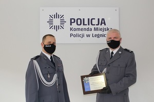 Komendant Miejski Policji w Legnicy i I Zastępca Komendanta Miejskiego Policji w Legnicy