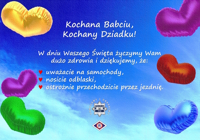 W Dzień Babci i Dziadka życzymy seniorom - bądźcie bezpieczni na drodze!