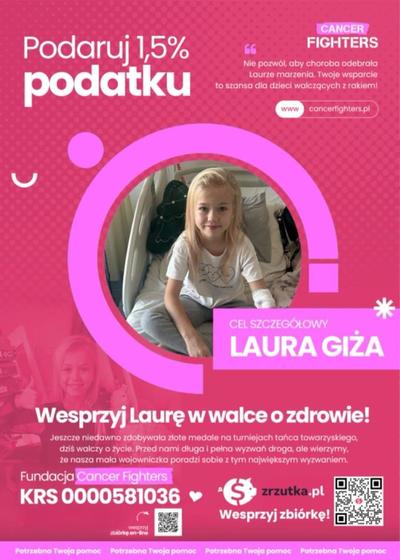 Pomóż Laurze – córce policjanta z Legnicy w walce o zdrowie i powrót do dzieciństwa