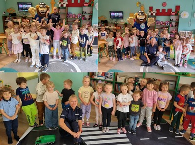 Bezpieczne wakacje z policjantką edukacyjne spotkanie w Przedszkolu w Prochowicach
