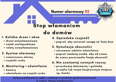 STOP włamaniom do domów – legniccy policjanci apelują o czujność i rozwagę