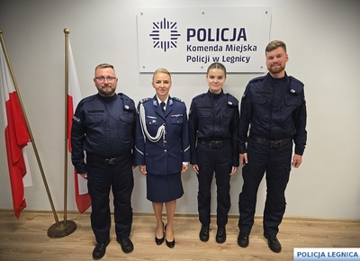 Troje nowych funkcjonariuszy dołączyło dziś do szeregów Komendy Miejskiej Policji w Legnicy!