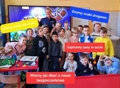 "Bezpieczeństwo zaczyna się od nas” – policjantka z drogówki odwiedziła uczniów SP nr 10