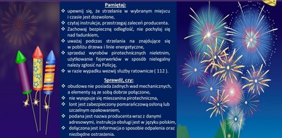 Bezpieczny Sylwester i Nowy Rok, ostrożnie obchodź się z fajerwerkami!