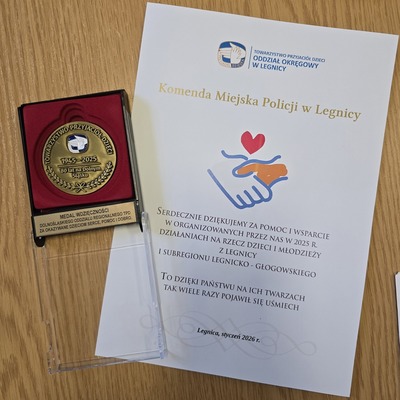 Medal Wdzięczności od Towarzystwa Przyjaciół Dzieci